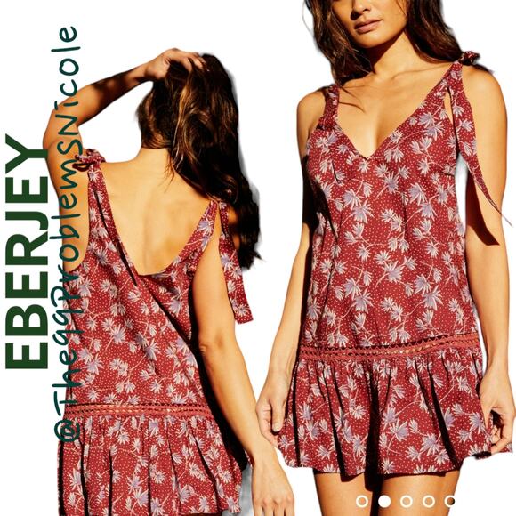 Anthropologie Eberjey Kayla Flounced Cover-Up Mini Dress - Picture 1 of 7